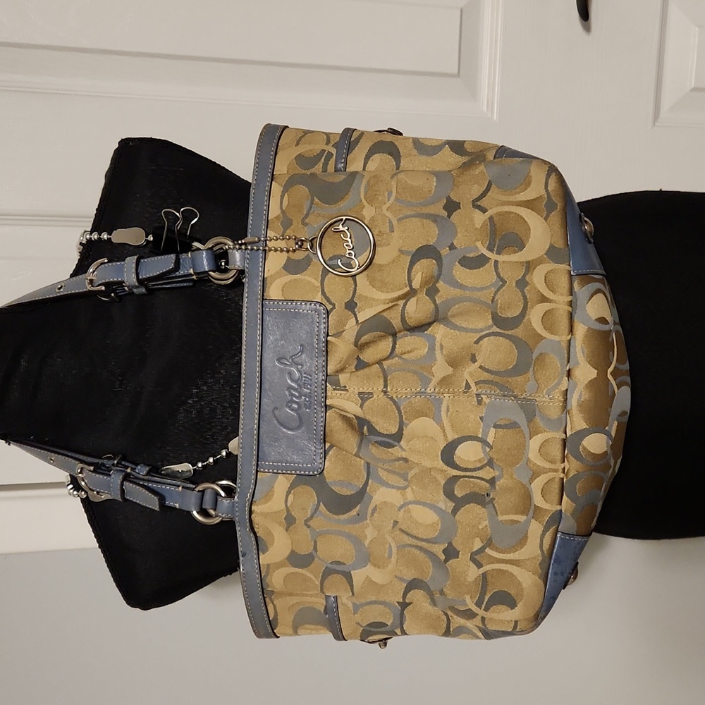 Coach blue shoulder bag